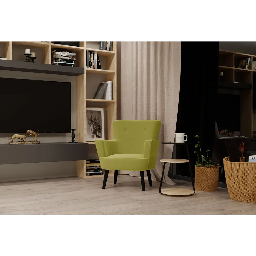 Кресло полиэстер Seasons Вилли 77x86x76 см цвет желтый 85151531 STLM-2043911  - Вид №3