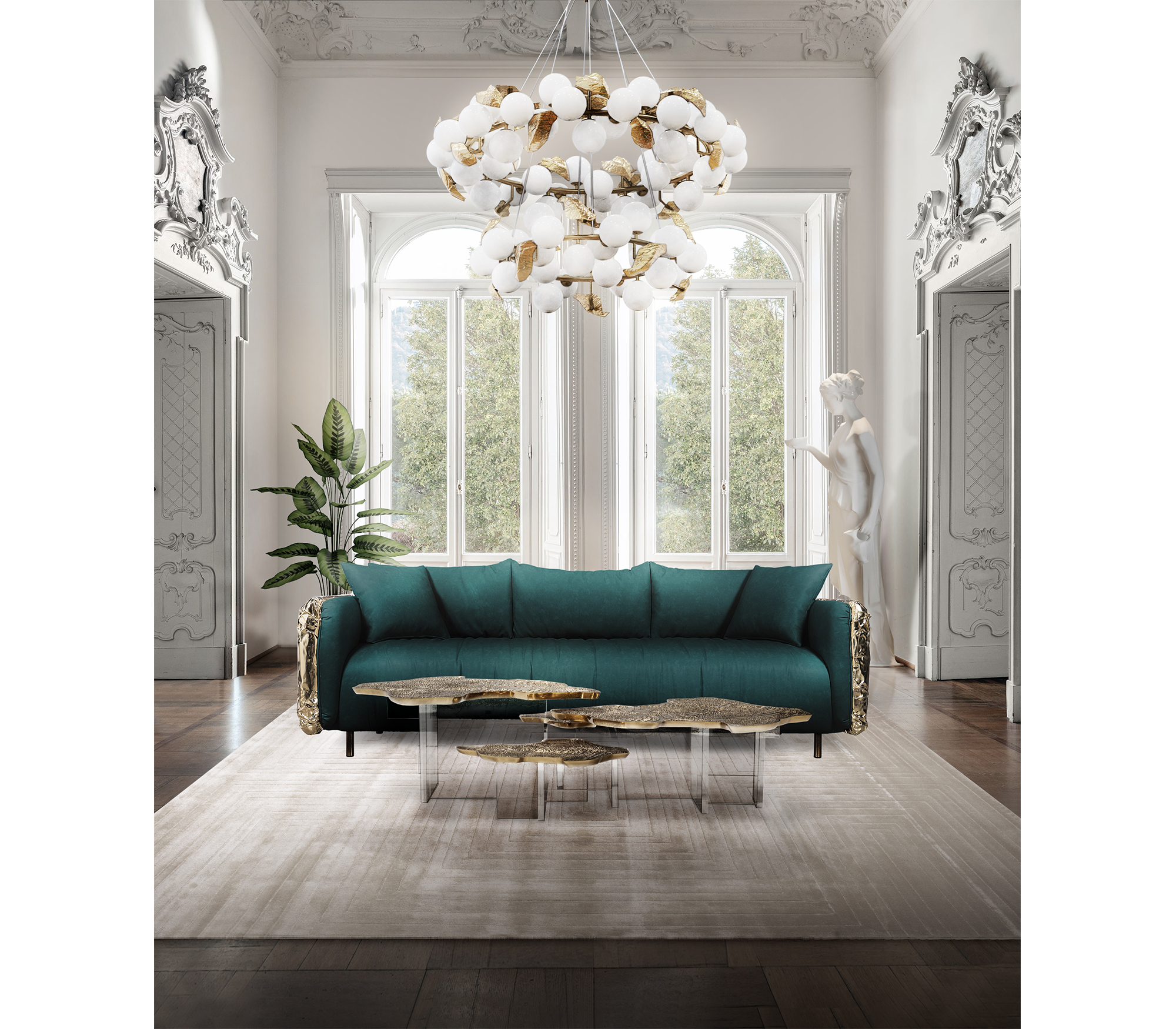 0-082 Подвесной светильник Hera round ii Boca Do Lobo  - Вид №1