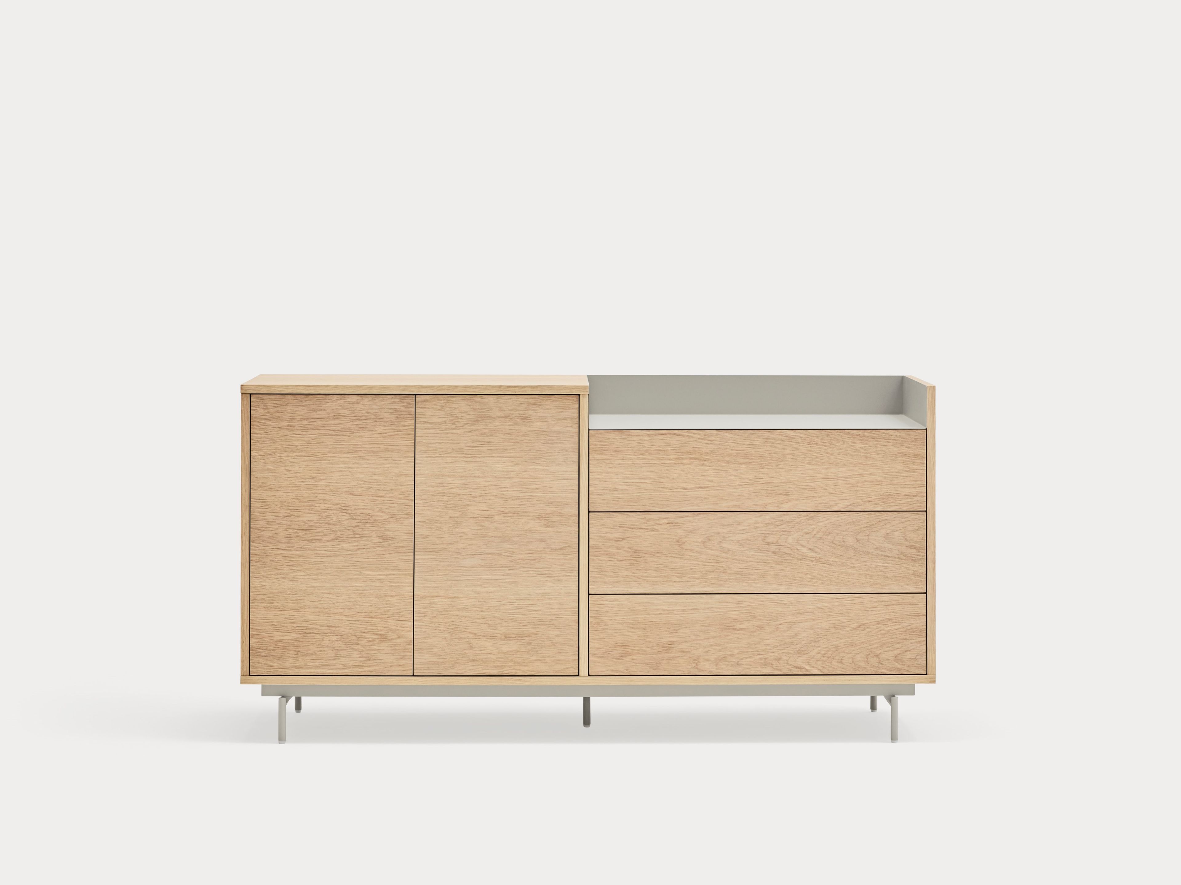 Шкаф из шпона с распашными дверцами и ящиками TEULAT Valley ARCH-00024557 - Вид №1