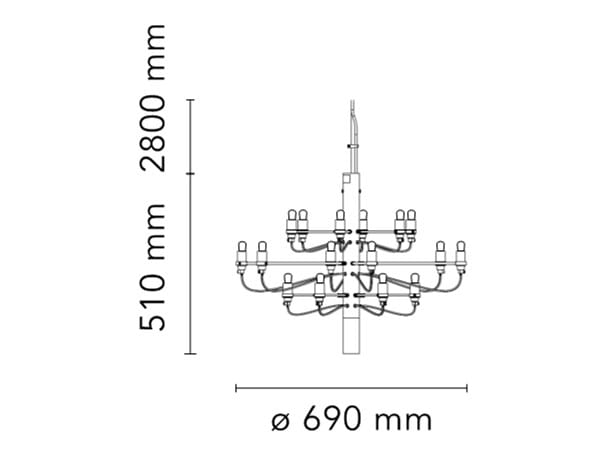 Металлический светодиодный подвесной светильник Flos 2097 ARCH-00104578 - Вид №22