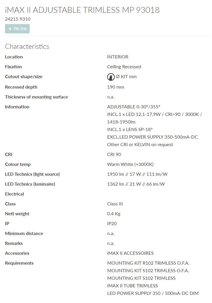 Регулируемый светодиодный прожектор Deltalight iMAX ARCH-00012589 - Вид №7