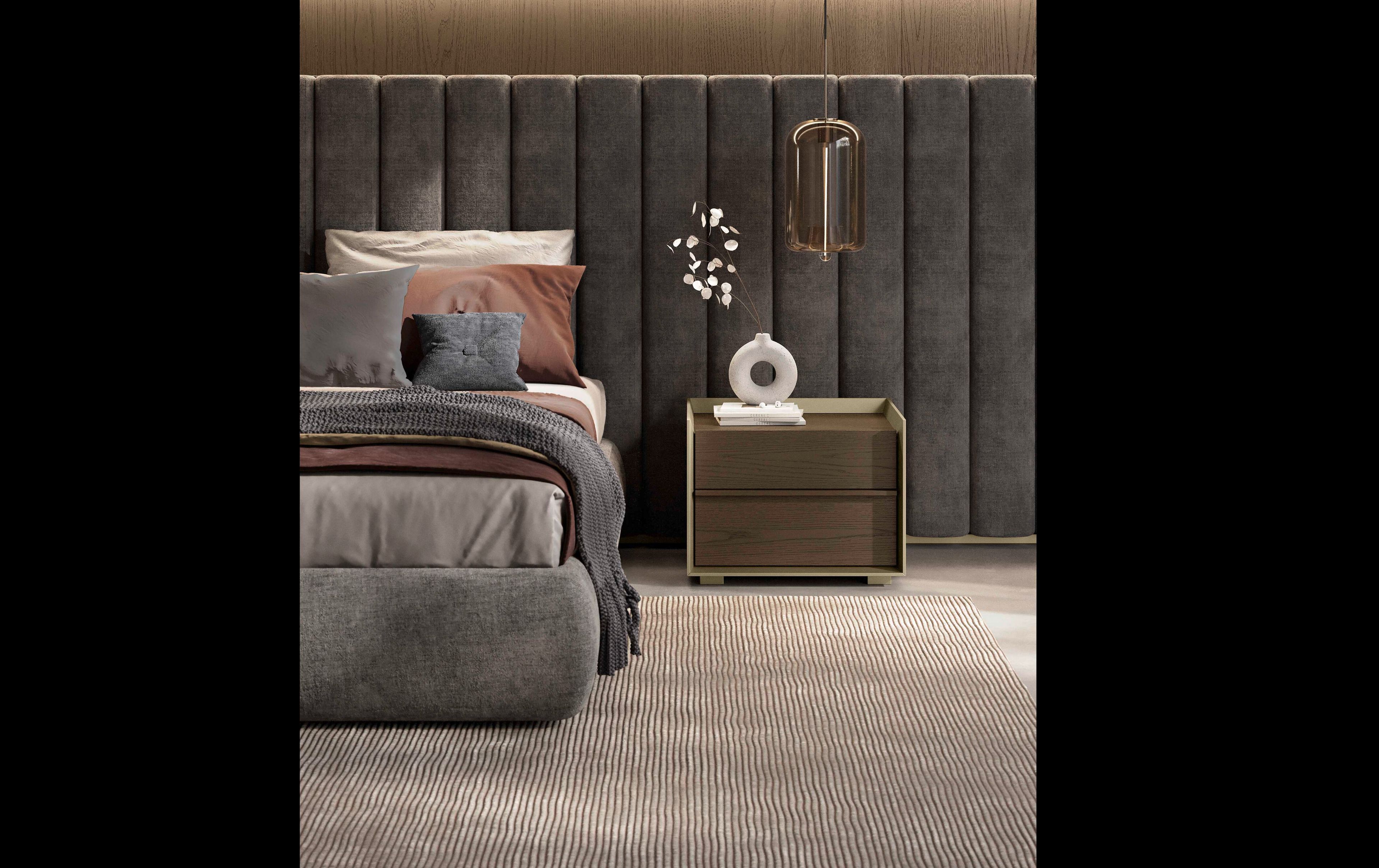 Двуспальная мягкая кровать из ткани Olivieri дресс-код ARCH-00076369 - Вид №24