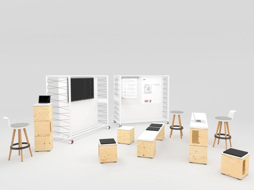 BENE Многофункциональное рабочее место из фанеры для открытого пространства Pixel sun-id-1443529 - Вид №6