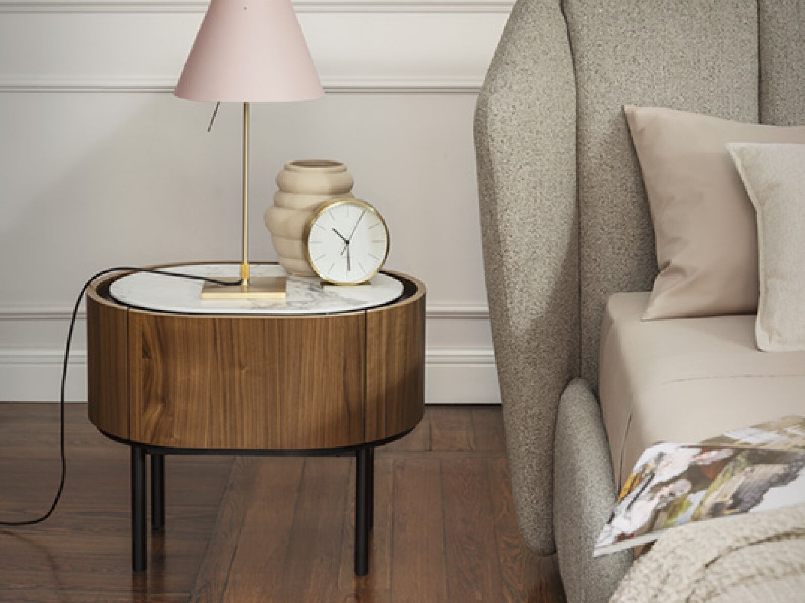 Тумбочка из дерева и стекла Calligaris озеро ARCH-00149911 - Вид №2