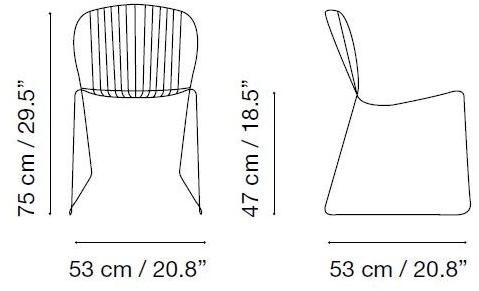 iSimar Стул со стальными санями Bolonia 8072 - Вид №7