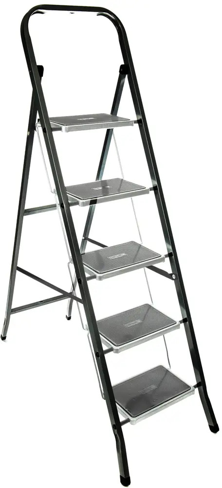 Стальная стремянка Zalger 5-ступенчатая с противоскользящим покрытием 87889950