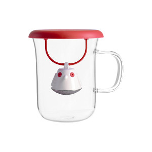 5676510RD Кружка с заварочной емкостью birdie swing 400 мл красная QDO