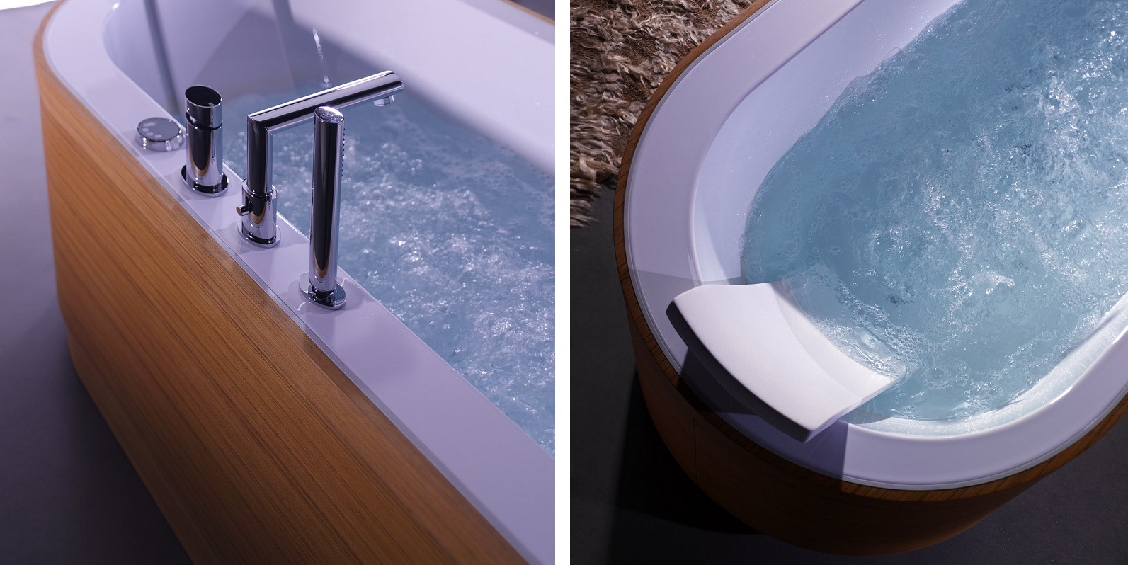 Ванна свободно стоящая с аэромассажем Yuma Art 180 см Karolitalia BLUBLEUYUMAARTBLUAIR180 - Вид №2