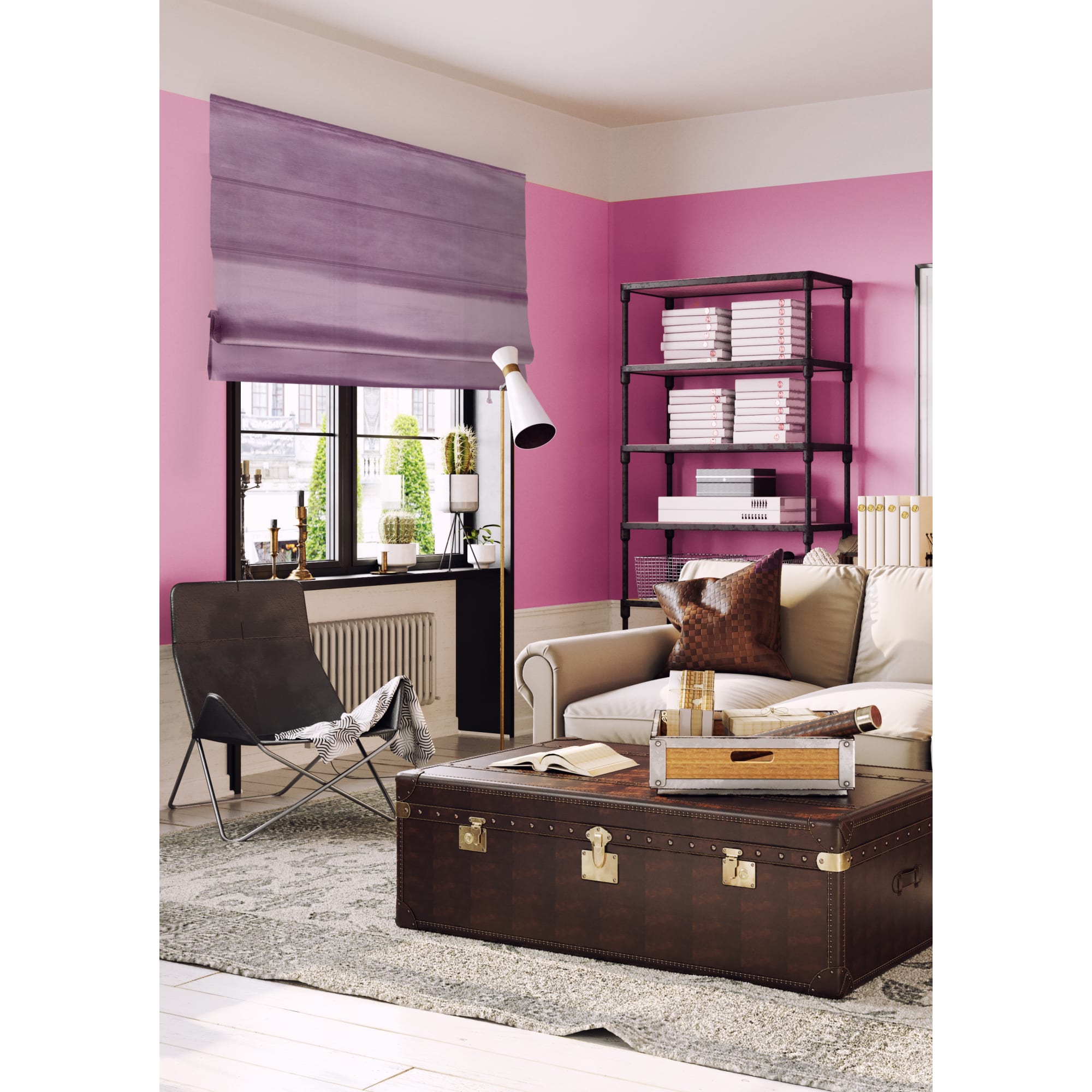 82411443 Штора римская Милфид 180x190 см цвет лиловый Santreyd  - Вид №6