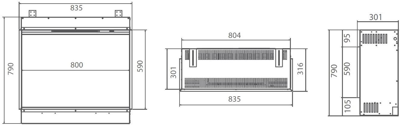 BRITISH FIRES Электрический встроенный камин с дистанционным управлением sun-id-1389331 - Вид №1