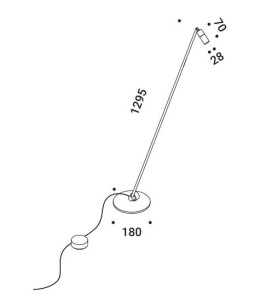 Металлическая настольная лампа / торшер