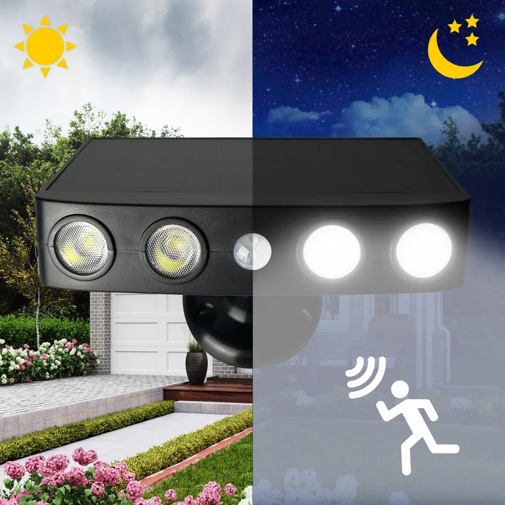 Светильник светодиодный уличный Duwi Solar LED на солнечных батареях 3 режима 4Вт 6500К 500Лм IP65 датчик движения черный 83972980 STLM-2169202  - Вид №2