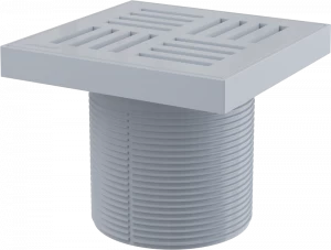 Горловина трапа, решетка 150×150 мм, серый