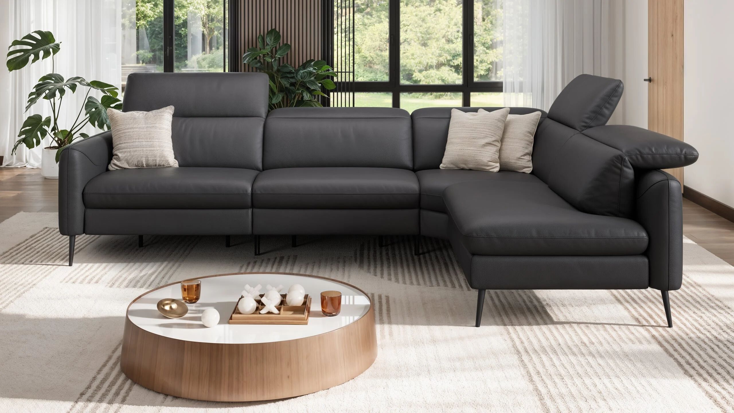 Кожаный угловой диван Sofanella Мессина ARCH-00138543 - Вид №13