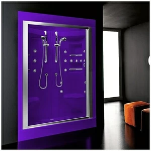 Душевая кабина Gruppo treesse Acquazzurra double STB-B7547D-F фиолетовая с баней и гидромассажем угловая