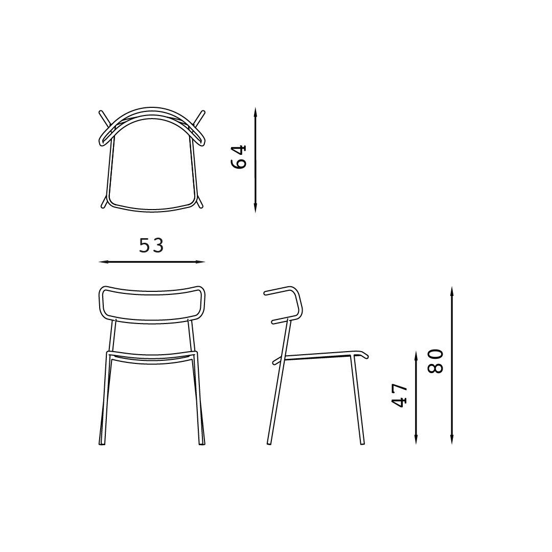 Штабелируемый стул из листового металла BALERI ITALIA PALOMA ARCH-00026178 - Вид №9