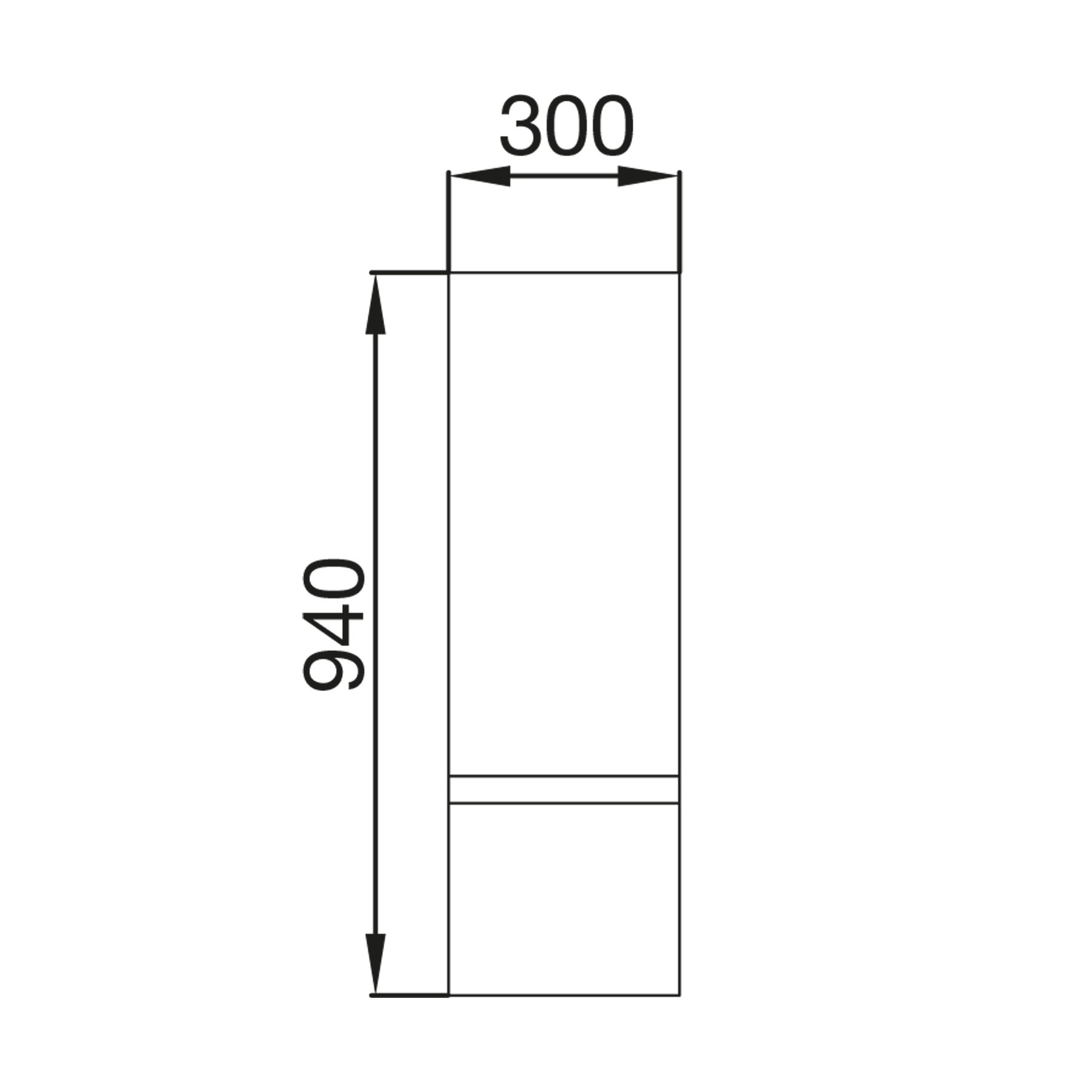 85186 SALGAR Модуль ИНФИНИТИ 1 дверца 1 ящик ВЕЧНОСТЬ ДУБ 300 x 940 x 240 мм Робл Вечность Infinity - Вид №1