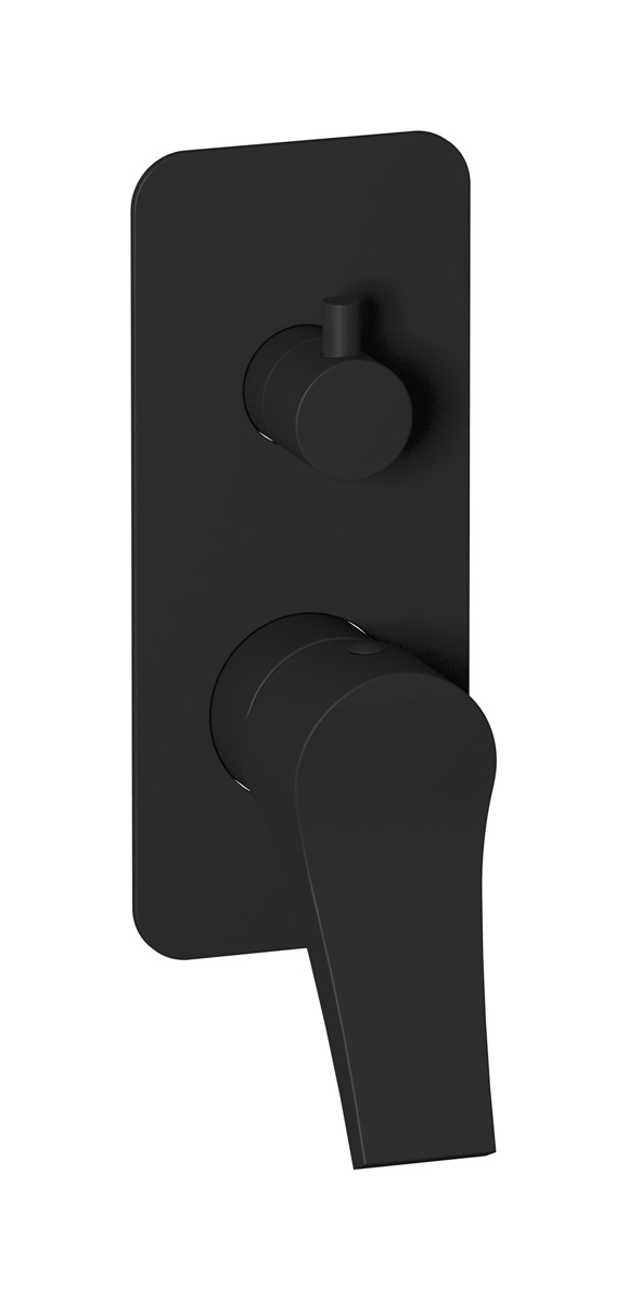 Внешние части встроенного в стену смесителя на 3 потребителя WE ARE IB tw250ss Matt Black Twitter