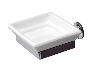 Керамическая и латунная настенная мыльница