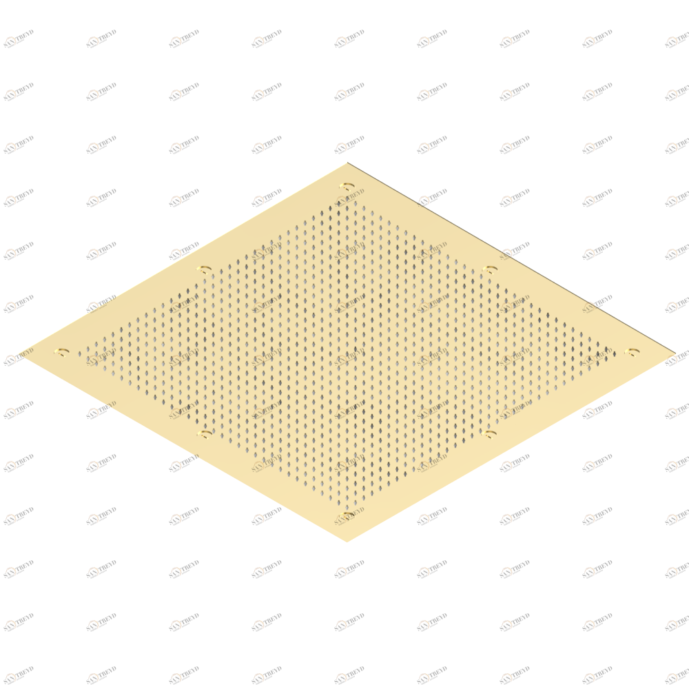 G00-489 Душ металлический потолочный 620 x 620 мм с защитой от жёсткой воды (доступен только в A02, B01,C01, D03, F01) Thg-paris Золото G00 489 CAT.F