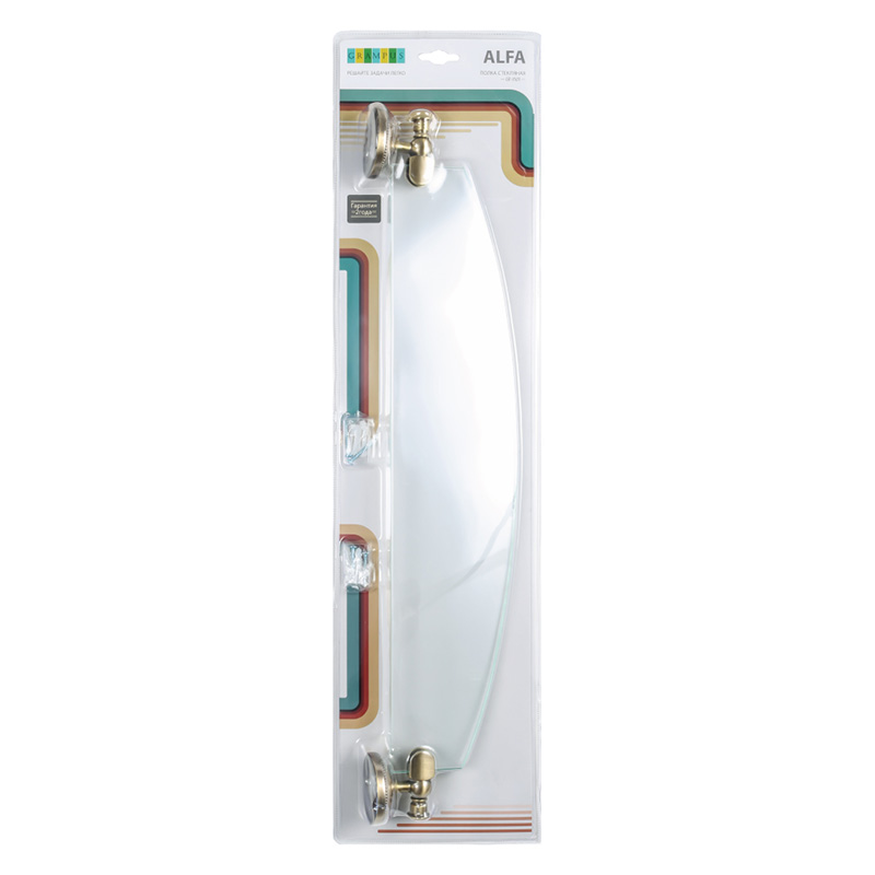 Полка стеклянная (60см) Grampus ALFA GR9503 - Вид №1