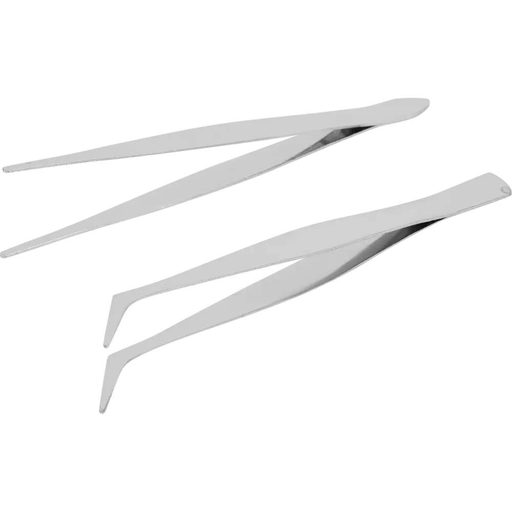 Набор пинцетов прямой и угловой хват Спец Промо 3629, 2 шт STLM-2083794
