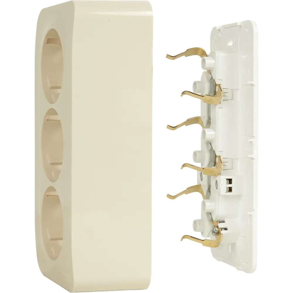 Розетка тройная накладная Schneider Electric Blanca с заземлением цвет бежевый 86720969 STLM-2171643 SYSTEME ELECTRIC - Вид №4