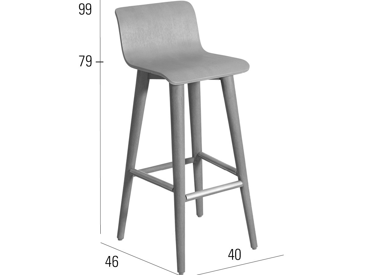 98.00.0716 Набор для высокой столовой барной стойки - серый камень Орландо, 5 шт. - 4x барных стула Orlando twist oyster + 1x барный стол Iconic 90 × 90 Mbm  - Вид №1