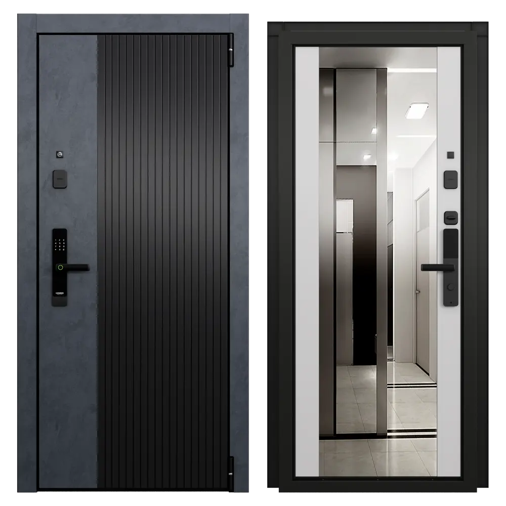 Входная дверь TOREX Протон Скай 86x205 см правая белая с зеркалом 89437238 STLM-1582780