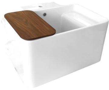 LALS060500AM Подвесная раковина настенная прямоугольная Azzurra Ceramica Anfibio белая