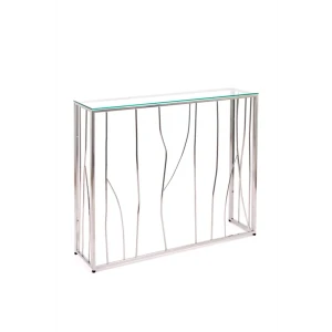 90703199 Консоль напольная Allconsoles 1022-CS clear 100x80x25 см сталь цвет серебряный STLM-1422403