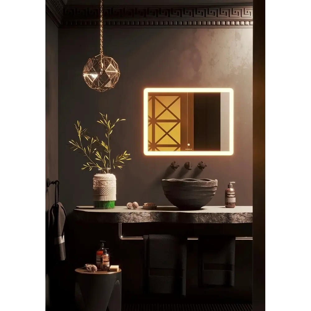 Зеркало для ванной Omega Glass Тип 4 SD614 с подсветкой 50x60 см прямоугольное STLM-2151015 - Вид №1