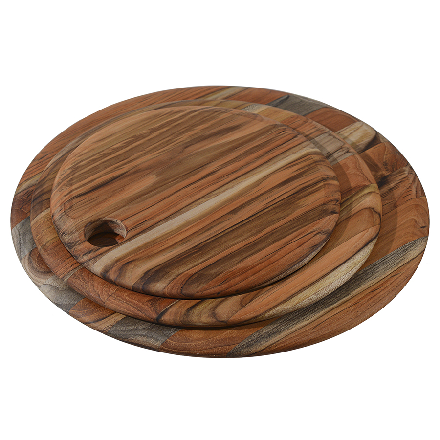 TH908 Набор из 3 круглых сервировочных досок specialty 38 см TEAKHAUS 