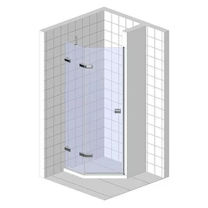 Душевая дверь в нишу 140x200 GK-862AG135 стекло прозрачное 6 мм GUTEWETTER TREND DOOR
