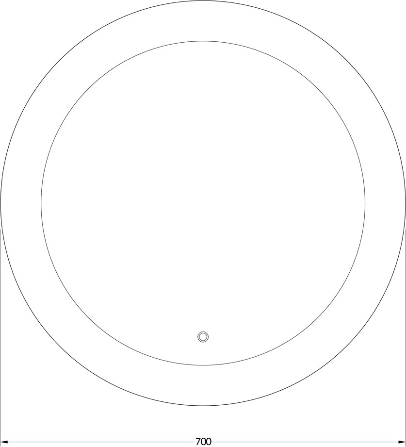 BY 2624 Зеркало с LED-подсветкой 16,5 W EVOFORM Ledshine - Вид №1