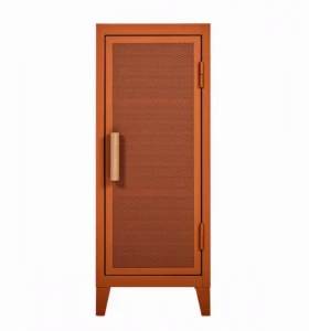 Tolix Стальной буфет с деревянными распашными дверцами Vestiaires perforés