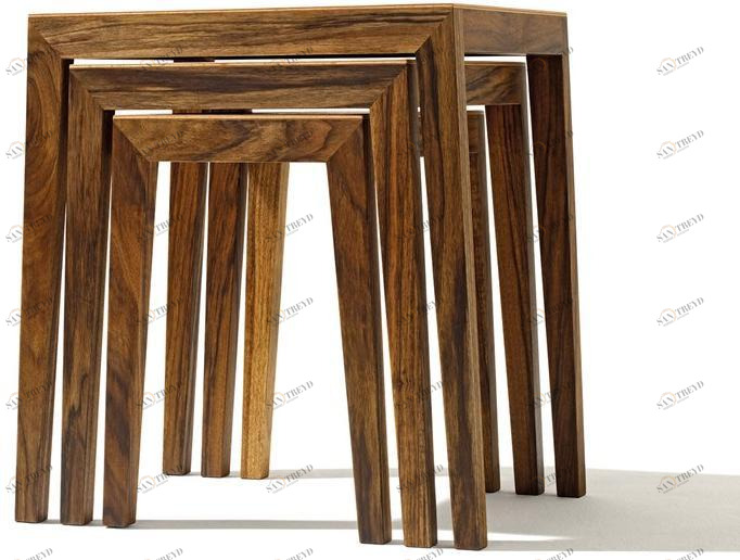 sixay furniture Низкий штабелируемый журнальный столик из массива дерева Theo sun-id-1468405