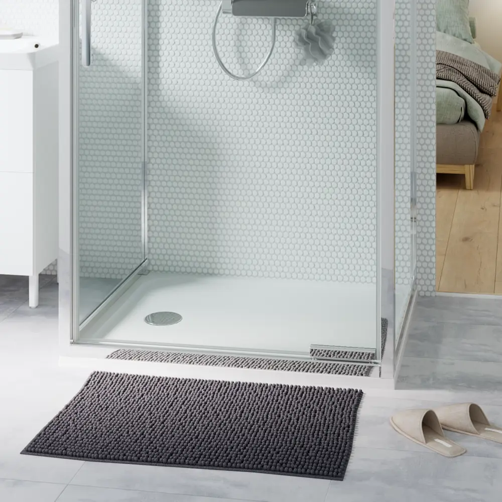 Коврик для ванной Sensea Easy 50x80 см цвет антрацит 84698372 STLM-2145915 - Вид №4