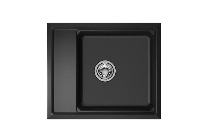 KS-6004, ЧЁРНЫЙ, кухонная мойка, кварц GRANULA 6004-ST302 - Вид №2