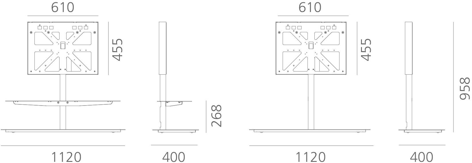 Systemtronic Напольный металлический монитор / подставка под телевизор Sita sun-id-1402162 - Вид №4
