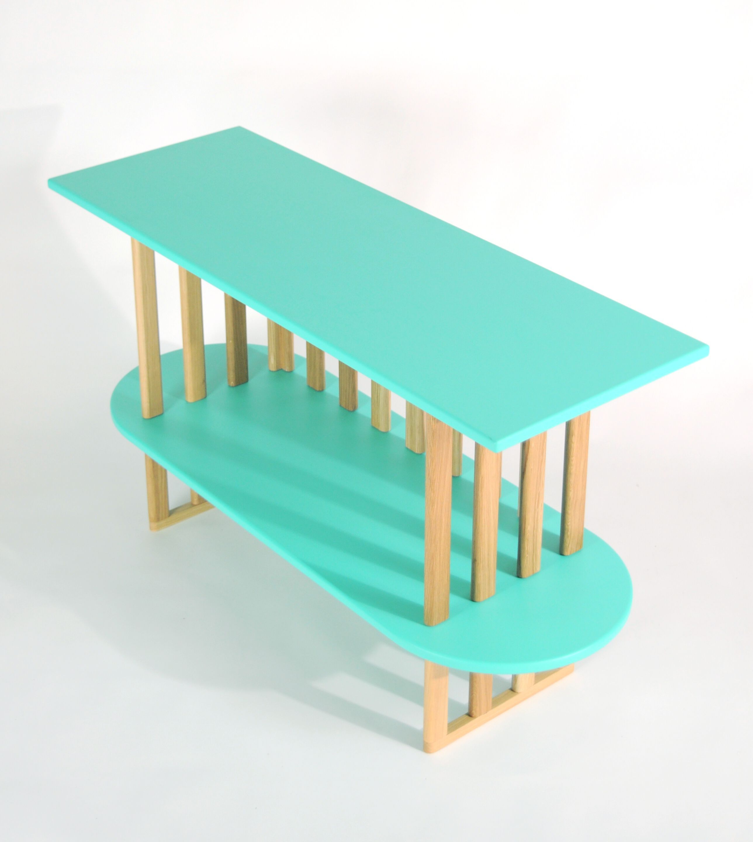 Книжный шкаф из массива дерева с двумя полками Medulum ARCH-00025873 - Вид №1