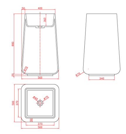 12245 Раковина Montebianco Muntizola Santreyd  - Вид №2