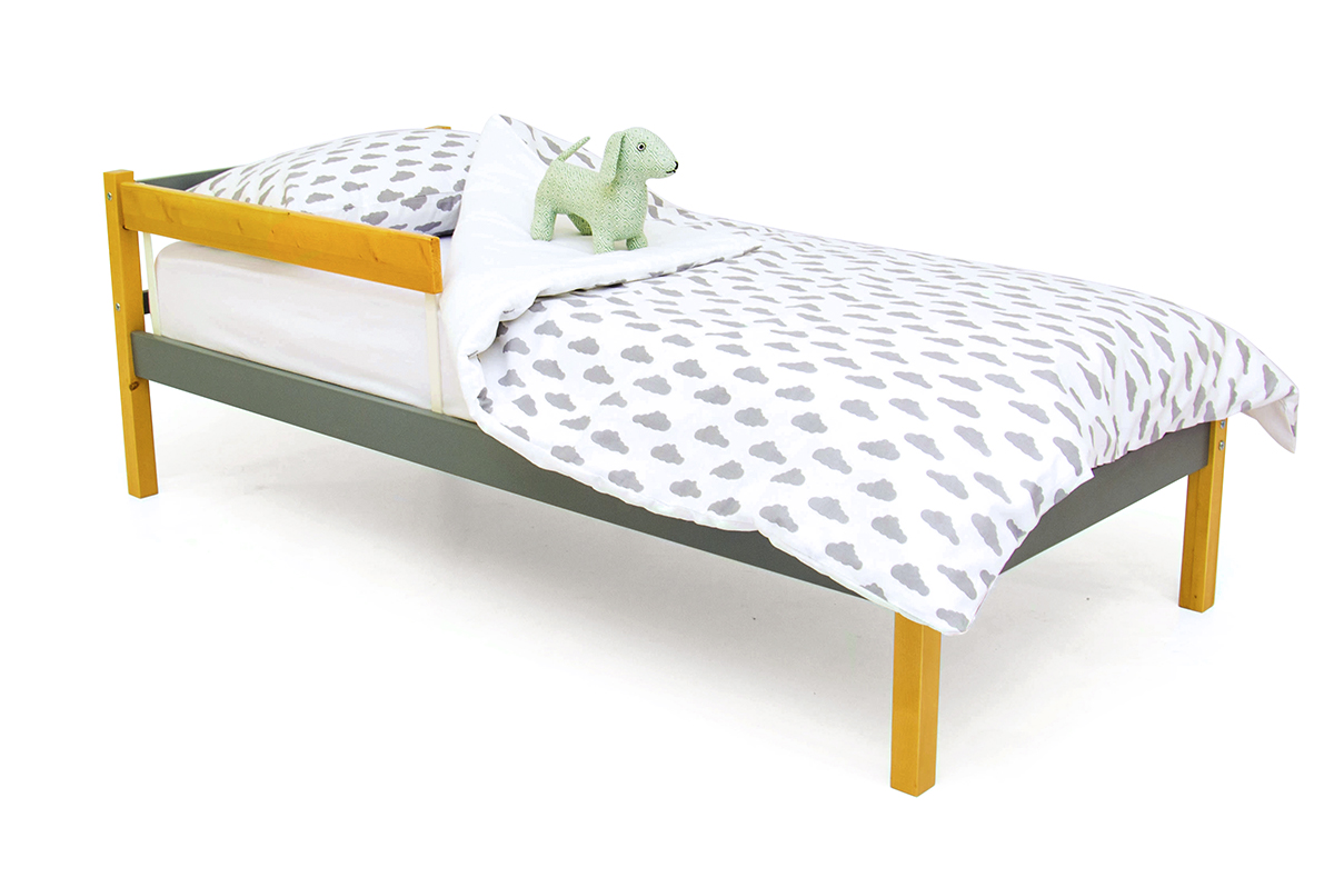 Детская кровать Svogen classic дерево, графит БЕЛЬМАРКО  326803 Желтый;серый Santreyd  - Вид №1