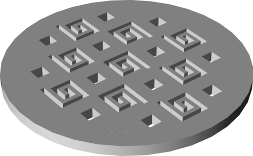 Канализационная арматура  Решетки  Круглый VIEGA 586 423 Модель 4962.1 Santreyd  - Вид №3