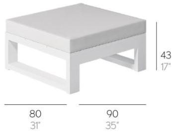 GANDIABLASCO Модульный прямоугольный садовый пуф Na xemena sun-id-1498477 - Вид №2