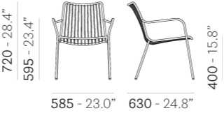 Pedrali Металлический стул с подлокотниками Nolita 3659 - Вид №6