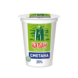 Сметана 25% Чабан 400 г БЗМЖ