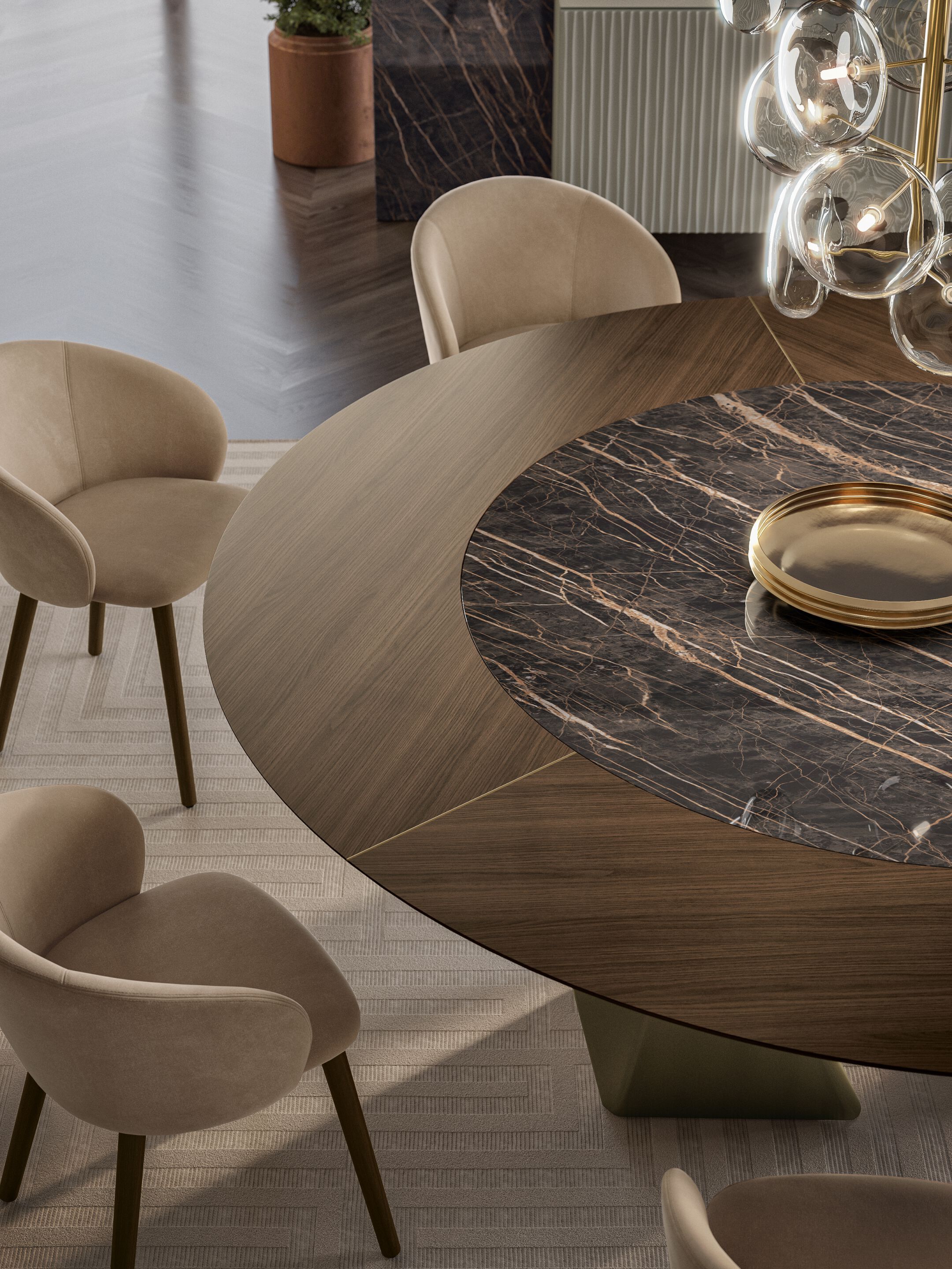 Мягкий стул с подлокотниками Bontempi Casa Rebecca ARCH-00124028 - Вид №1