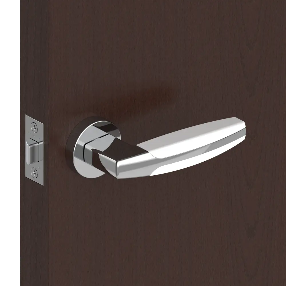 Ручка дверная Armadillo Arc URB2 без запирания ЦАМ гальваническое покрытие цвет хром/белый STLM-2023797 - Вид №5