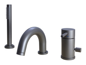 Смеситель для ванны с 3 отверстиями и переключателем